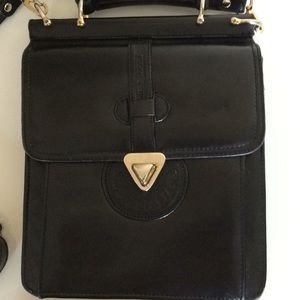 " Free Purse" "Moda Italiana" black leather purse